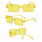 Retro Rimless Rectangle Sunglasses | Y2K Frameless Fashion Shades (UV400)