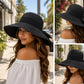 Women's Wide Brim Sun Hat with Bow – UV Protection Summer Beach Hat