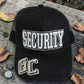 3D Embroidered Security Trucker Hat | Black Mesh Snapback Cap | Bold Security Baseball Hat | Adjustable Tactical Style Hat