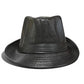 Black Faux Leather Fedora Hat | Classic Vegan Trilby Style