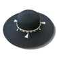 Boho Wide Brim Sun Hat with Shell Tassels | Beach Straw Vacation Accessory
