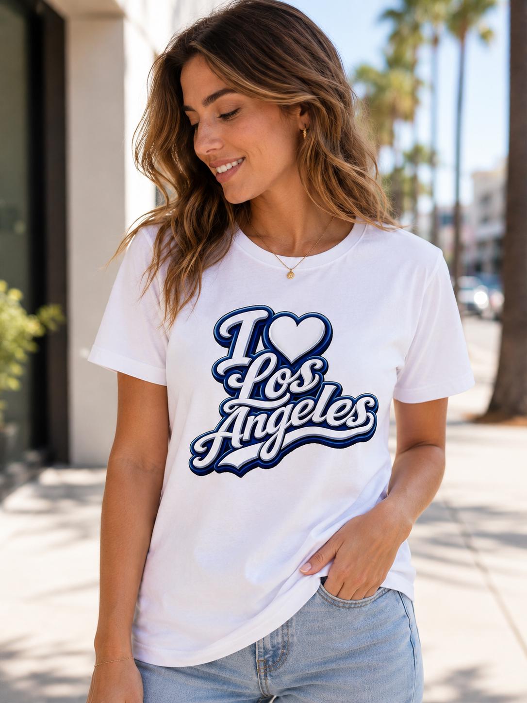 I Love Los Angeles Retro Graphic T-Shirt | California Souvenir Tee