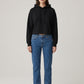 Oversized Cropped Hoodie | Varsity Back Print Streetwear Sweatshirt