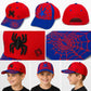 Kids Spider Web Baseball Cap | Red Blue Embroidered Spider Youth Snapback Hat