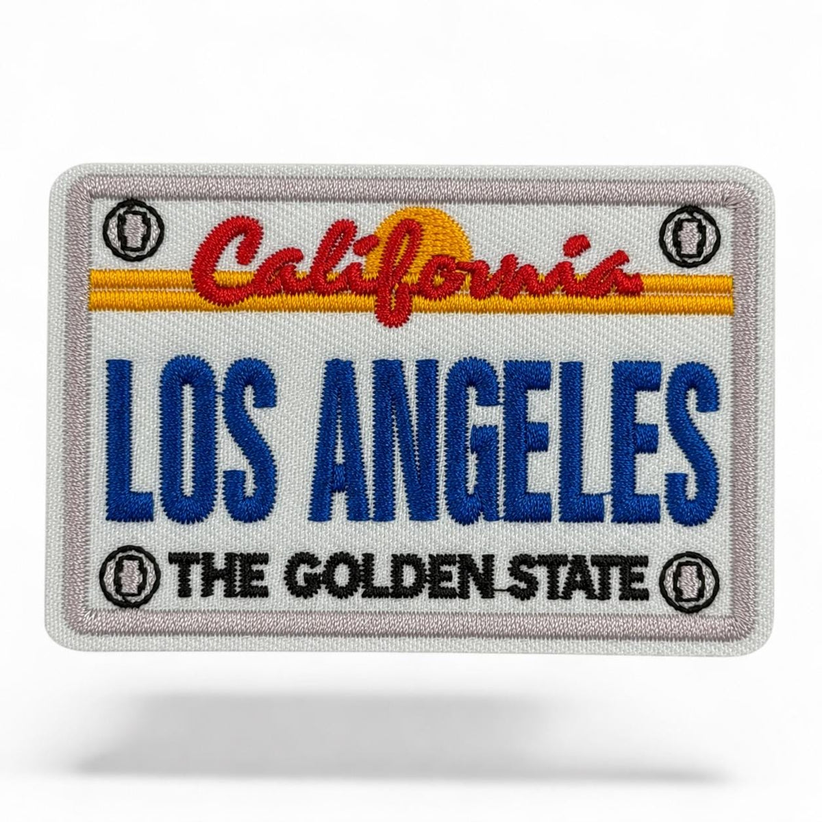 Embroidered California License Plate Patch – Santa Monica, San Diego, San Francisco, Barbara (Iron-On)