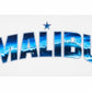 Malibu Ocean Wave Heat Transfer Decal – 30cm x 12cm Beach Graphic Iron-On Transfer for Hoodies, Sweatshirts & T-Shirts