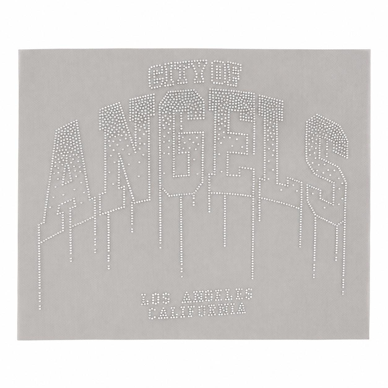 City of Angels Rhinestone Heat Transfer | Varsity Drip LA Crystal Decal
