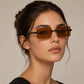 Retro Rimless Rectangle Sunglasses | Y2K Frameless Fashion Shades (UV400)