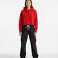 Oversized Cropped Hoodie | Varsity Back Print Streetwear Sweatshirt