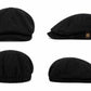 Charcoal Herringbone Newsboy Cap | Classic Tweed Ivy Flat Cap