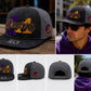 Vintage LA Hustlers Snapback Hat, Embroidered Basketball Cap, Purple Gold Streetwear