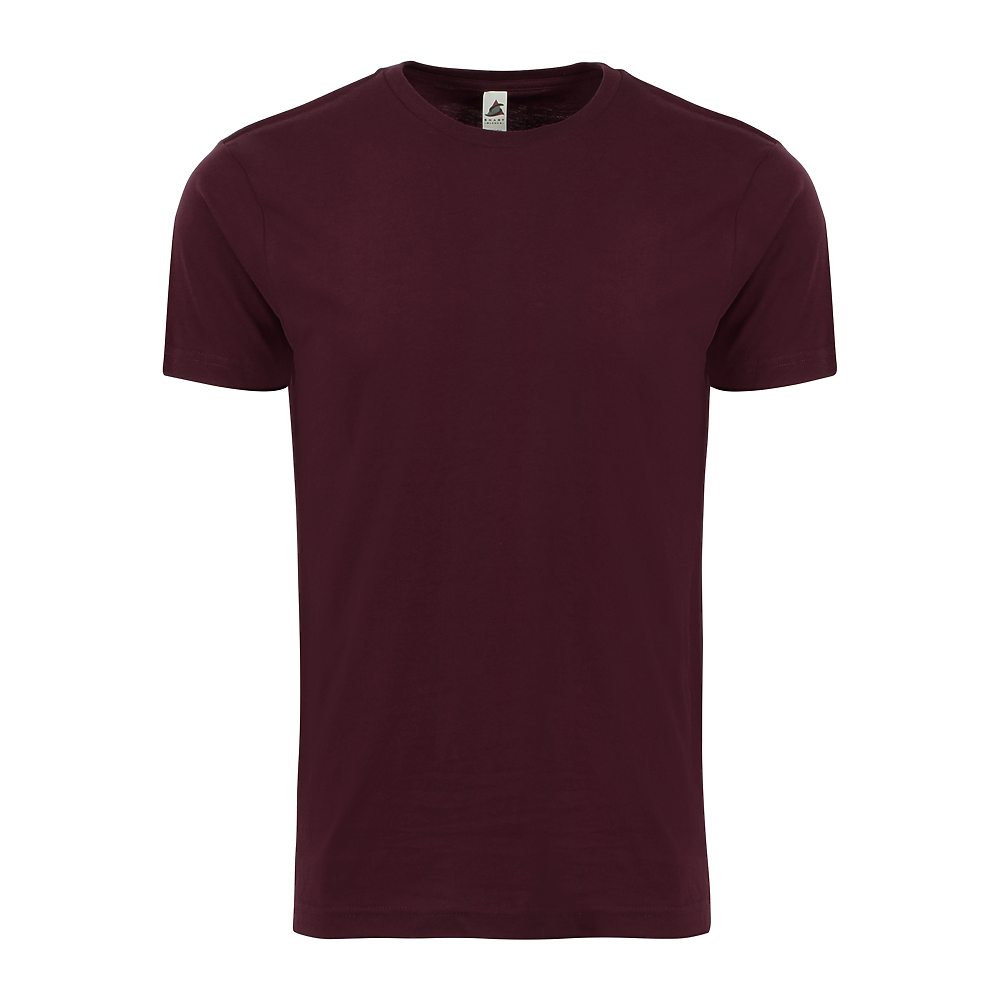 Plain Smart Blanks 501 T-shirt, Burgundy, front — garment only, no model