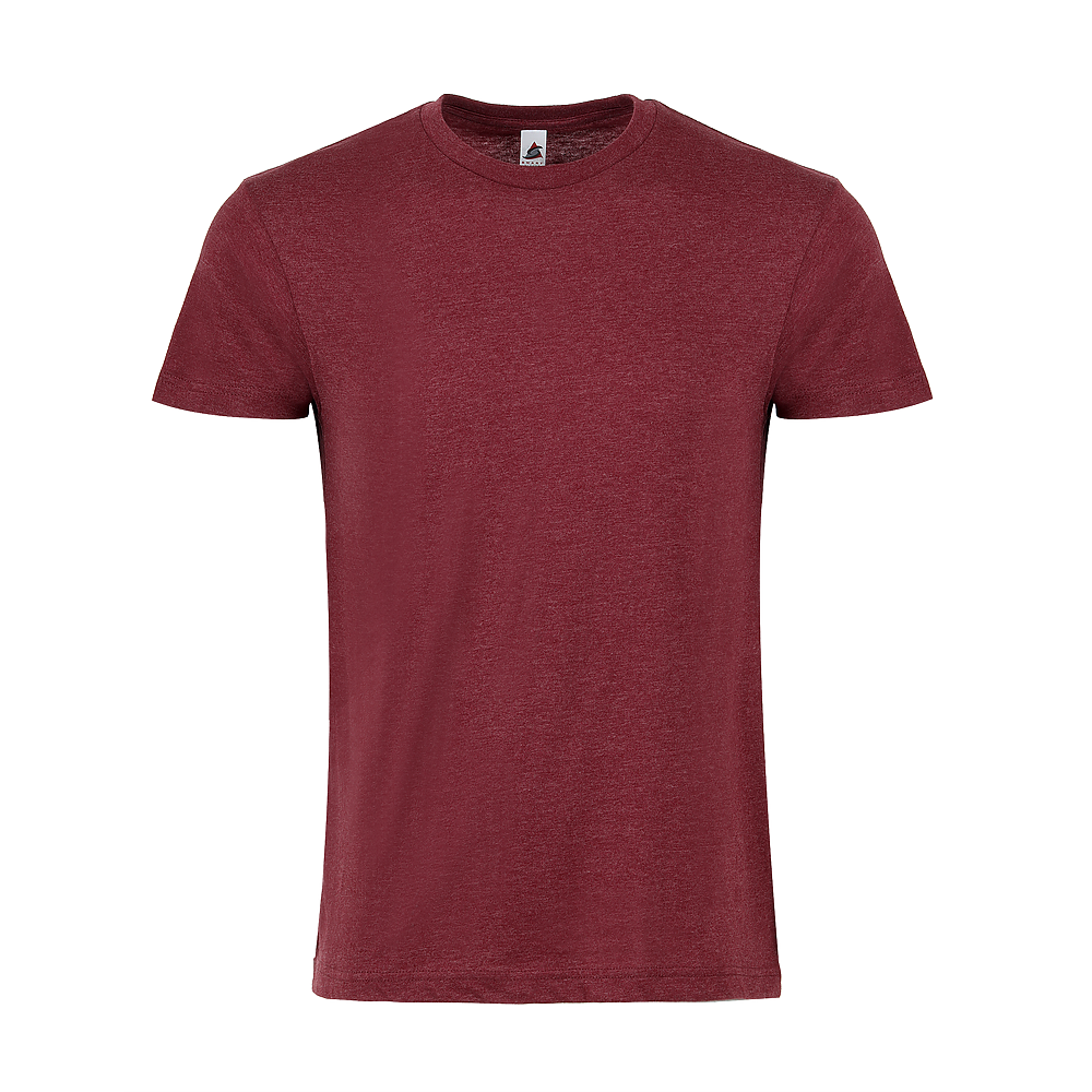 Plain Smart Blanks 501 T-shirt, Burgundy Heather, front — garment only, no model