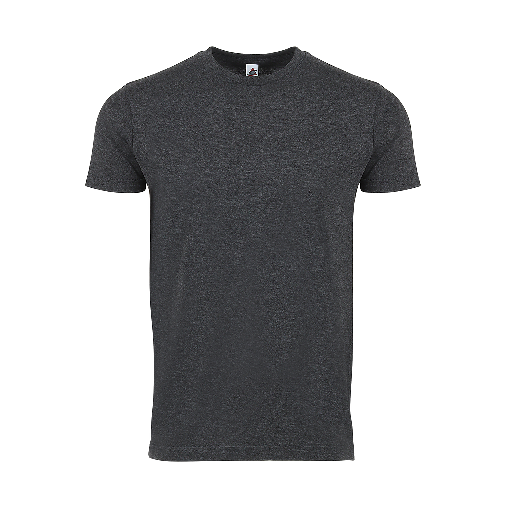 Plain Smart Blanks 501 T-shirt, Charcoal Heather, front — garment only, no model