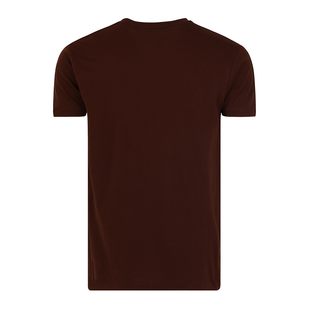 Plain Smart Blanks 501 T-shirt, Chocolate, back — garment only, no model