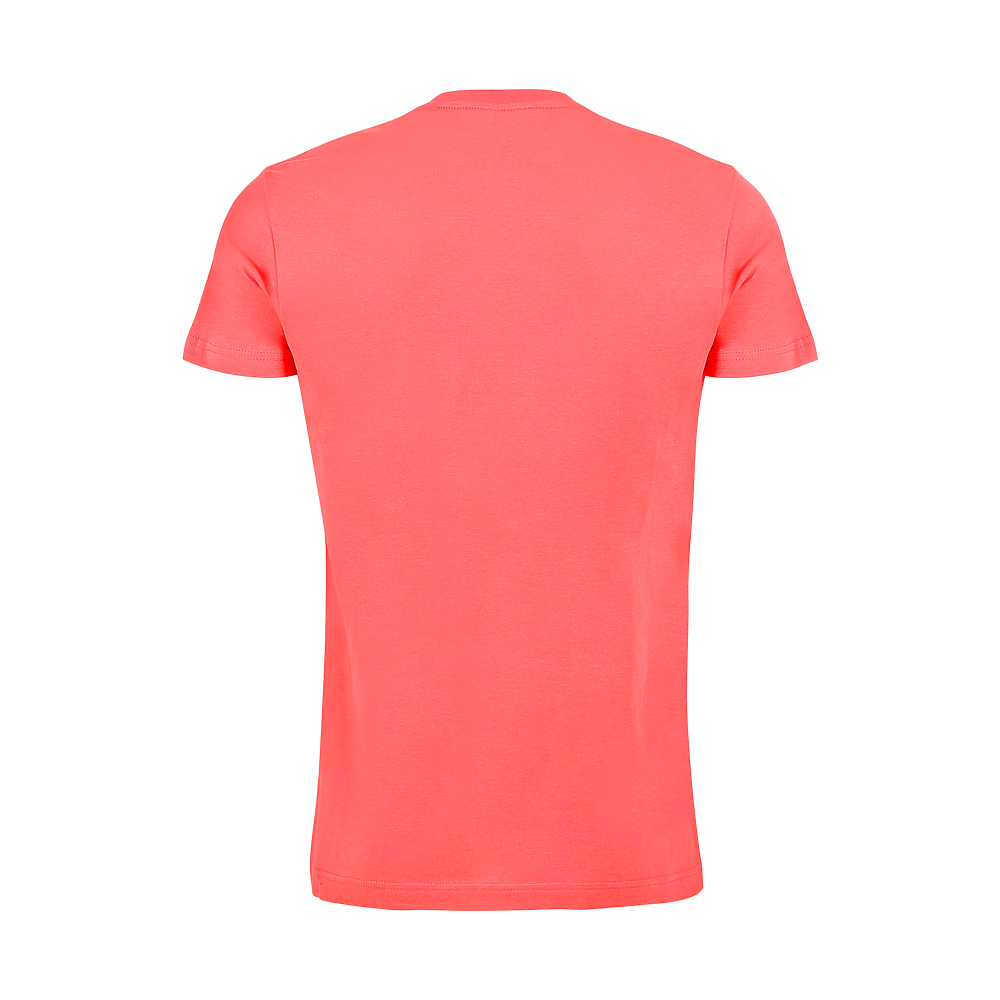 Plain Smart Blanks 501 T-shirt, Coral, back — garment only, no model