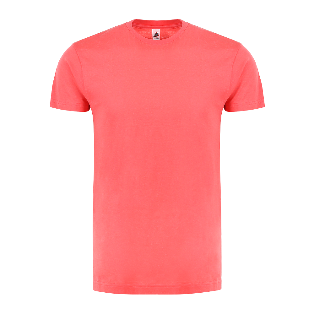 Plain Smart Blanks 501 T-shirt, Coral, front — garment only, no model