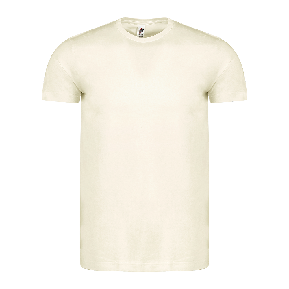 Plain Smart Blanks 501 T-shirt, Cream, front — garment only, no model