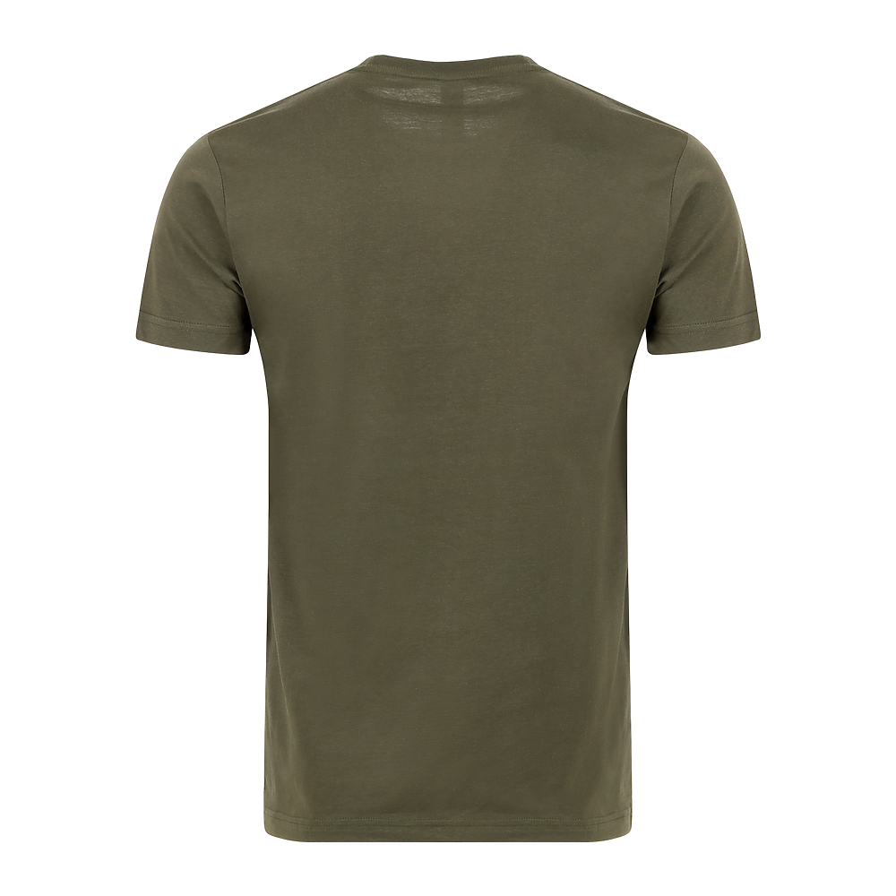 Plain Smart Blanks 501 T-shirt, Military Green, back — garment only, no model