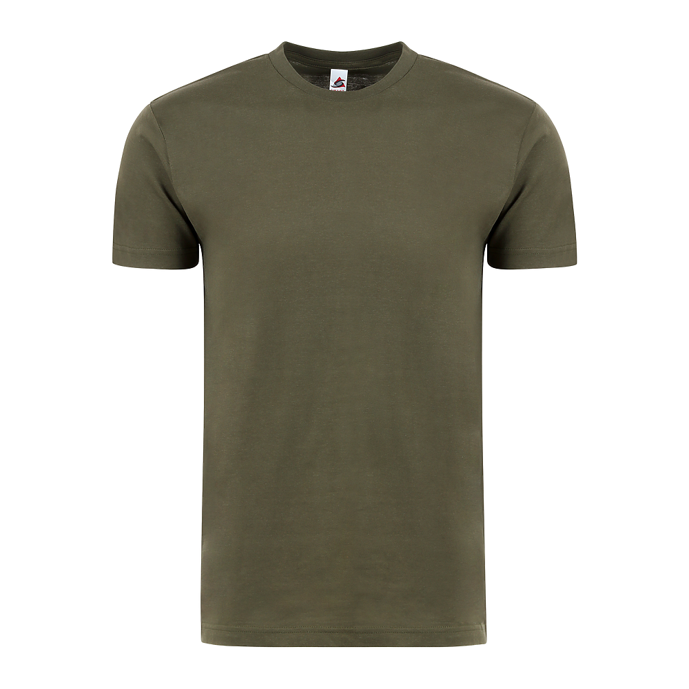 Plain Smart Blanks 501 T-shirt, Military Green, front — garment only, no model