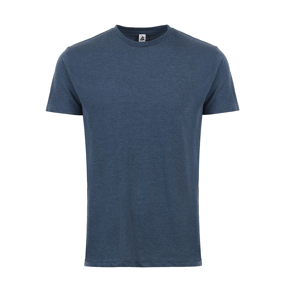 Plain Smart Blanks 501 T-shirt, Navy Heather, front — garment only, no model