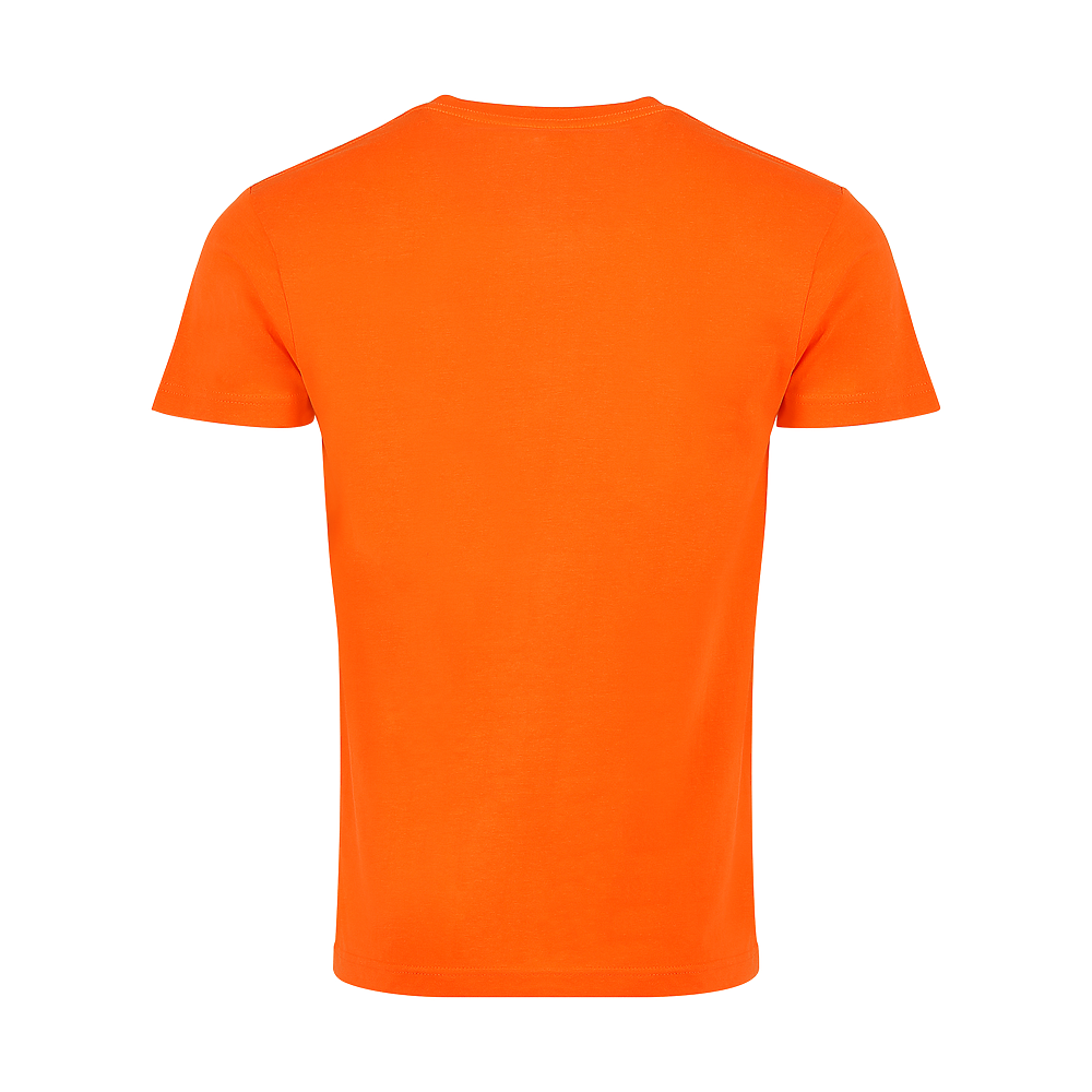 Plain Smart Blanks 501 T-shirt, Orange, back — garment only, no model