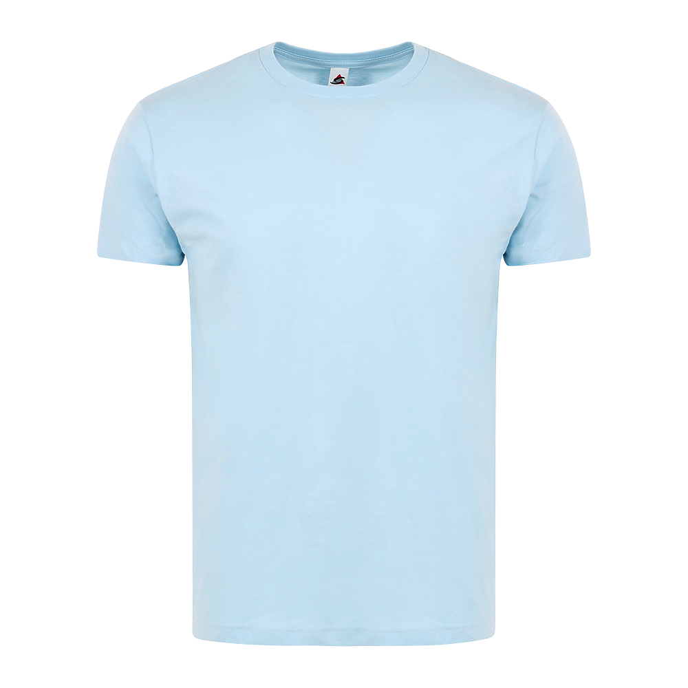 Plain Smart Blanks 501 T-shirt, Powder Blue, front — garment only, no model