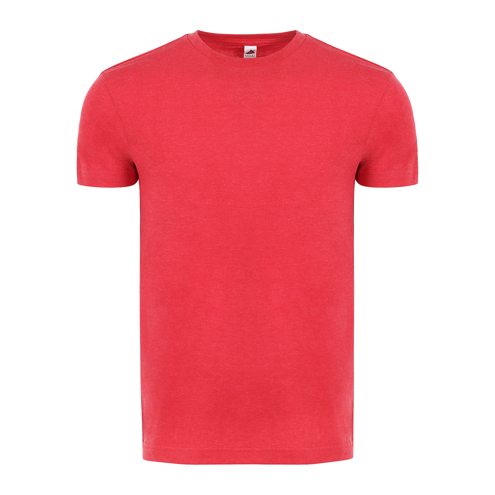 Plain Smart Blanks 501 T-shirt, Red Heather, front — garment only, no model