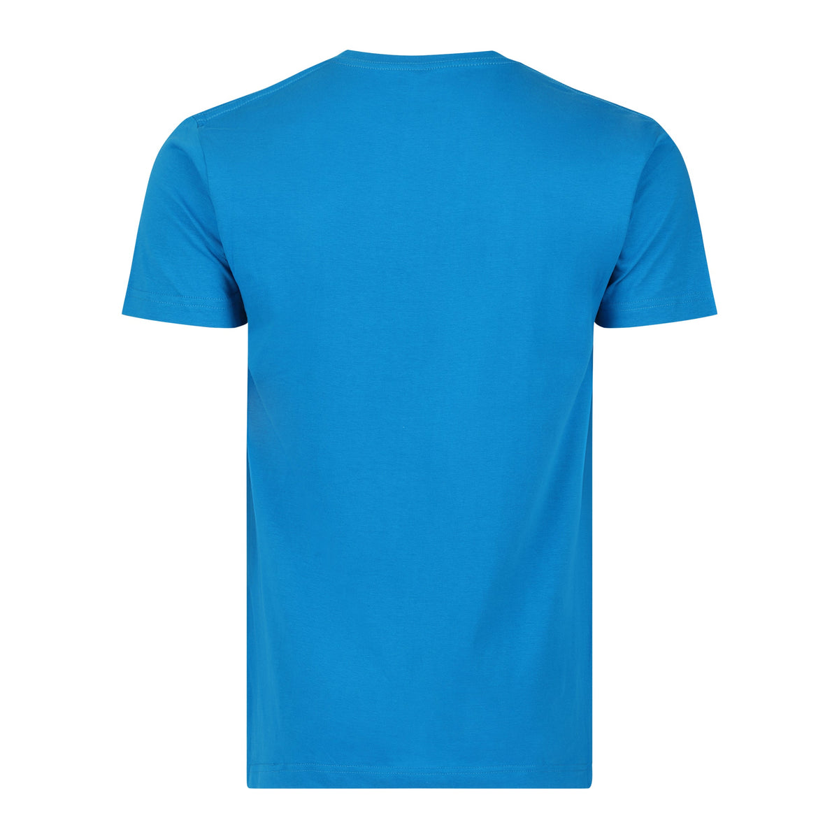 Plain Smart Blanks 501 T-shirt, Turquoise, back — garment only, no model