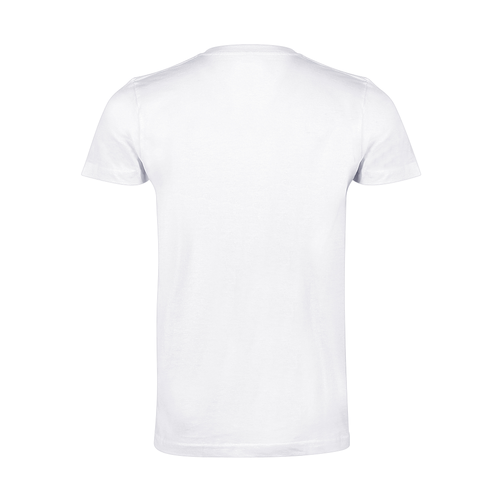 Plain Smart Blanks 501 T-shirt, White, back — garment only, no model
