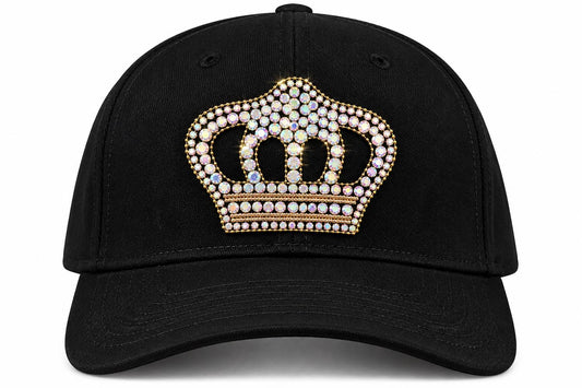 Rhinestone Crown Iron-On Heat Transfer Decal | AB Crystal Crown Appliqué