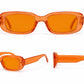 Retro Rectangle Sunglasses | Vintage Thick Frame UV400 Shades | Unisex Fashion Eyewear