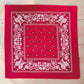 22x22 Cotton Paisley Bandana | Large Western Head Scarf, Neck Scarf