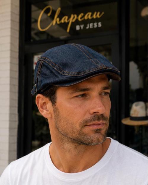 Denim Ivy Flat Cap | Adjustable Vintage Hat