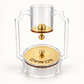 Fancy clear lucite mayim acharonim set with gold accents