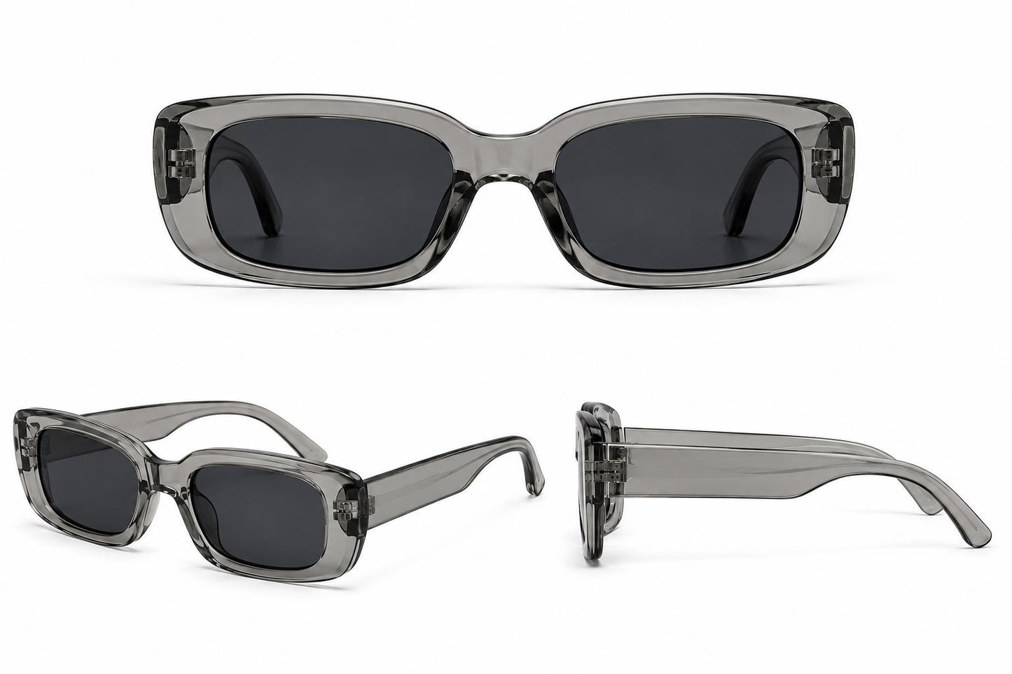 Retro Rectangle Sunglasses | Vintage Thick Frame UV400 Shades | Unisex Fashion Eyewear