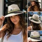 Handcrafted Suede Fedora Hat – Wide Brim Boho Western Style with Feather Band