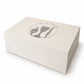 Ivory Havdalah magnetic gift box with silver design, closed