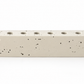 Ivory textured concrete hanukkiah with nine recessed holders, front view
