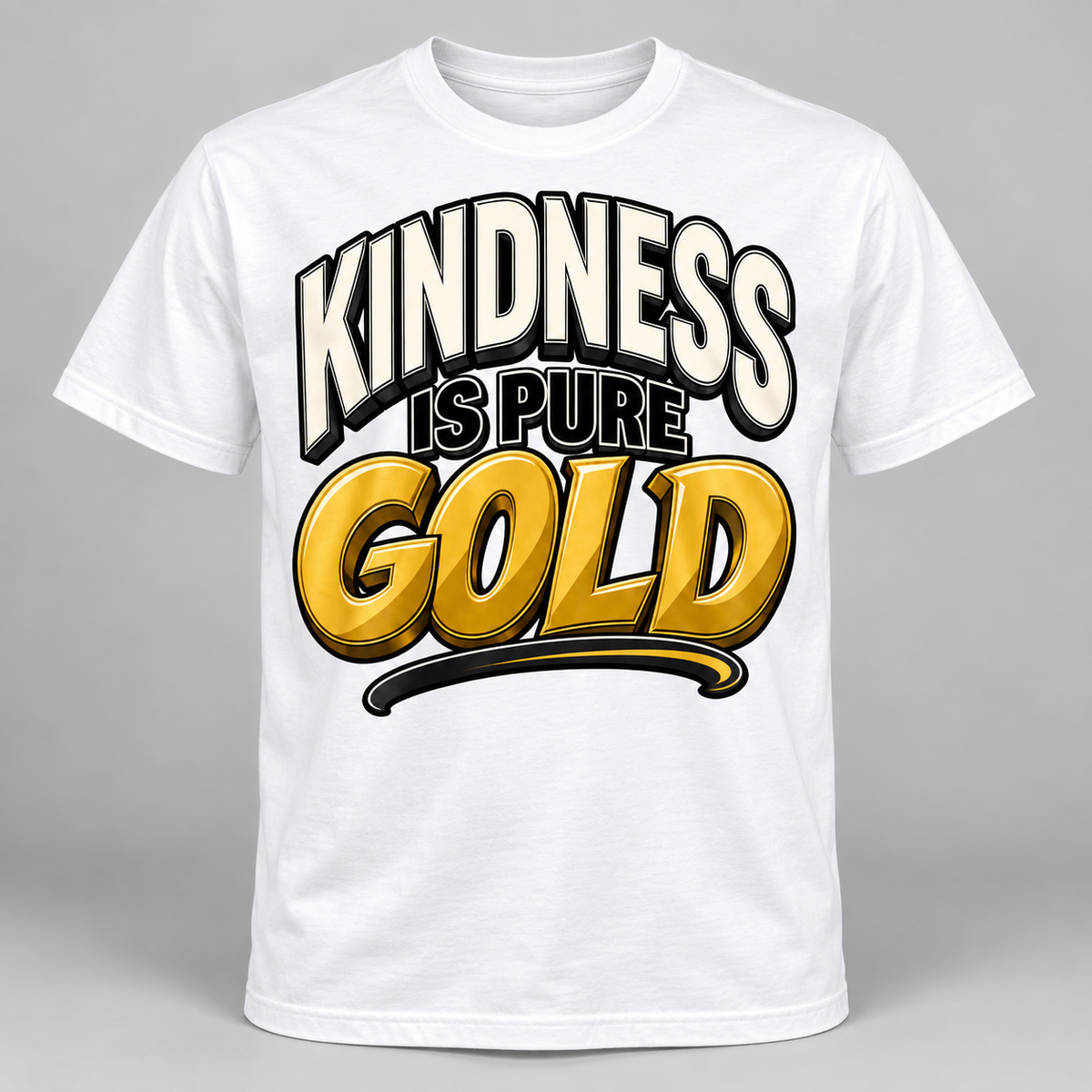 Kindness Is Pure Gold graphic T-shirt in white