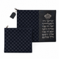 Navy Talit and Tefillin bag set isolated on white background