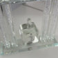 Silver Crystal Tal Menorah with its central crystal dreidel spinning