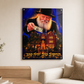 Lubavitcher Rebbe 770 Think Good acrylic wall art, 18 by 24 inches, staged in a contemporary living room