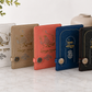 Tikkun Haklali deluxe faux leather prayer books staged on a white countertop