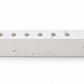 White textured concrete hanukkiah with nine recessed holders, front view