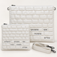 White vinyl Kotel Western Wall tallit and tefillin bag set with detachable strap