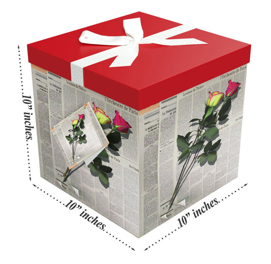 LES ROSES BOX 10"X10"X10" GIFT BOX