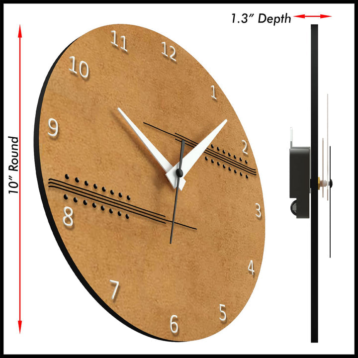 WALL CLOCK, SUNSET, 10” ROUND, ASTRA COLLECTION, SILENT NON TICKING