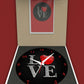 WALL CLOCK LOVE, 10” ROUND, ASTRA COLLECTION, SILENT NON TICKING