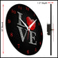WALL CLOCK LOVE, 10” ROUND, ASTRA COLLECTION, SILENT NON TICKING